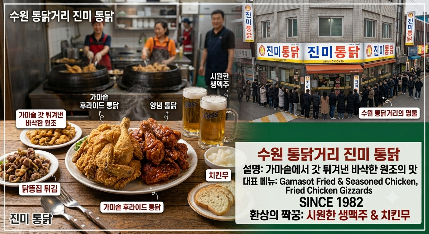 수원 남문 통닭거리 진미통닭 가마솥 후라이드 시골통닭 맛집 대표 이미지