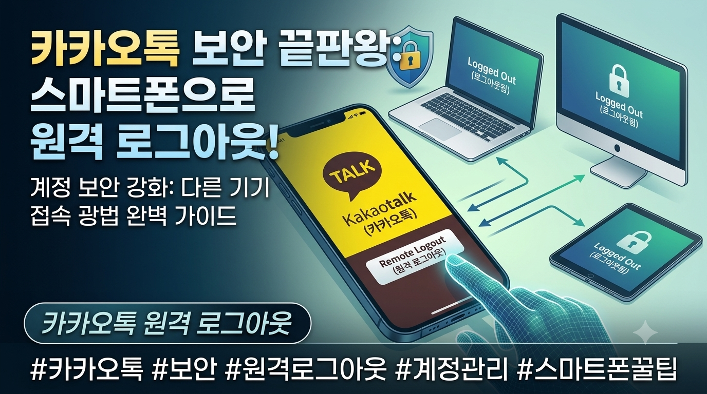 카카오톡 원격 로그아웃 스마트폰 계정 보안 및 기기 관리 방법 대표 이미지